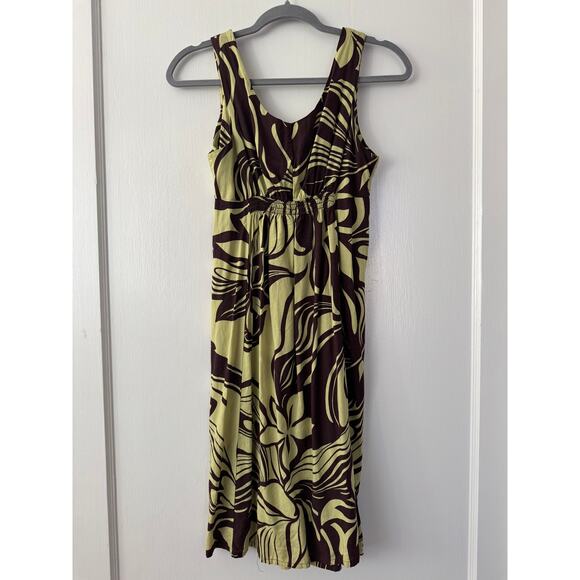 Iolani Sportswear Light Green and Brown Sheath Dress Size X Small - Picture 5 of 9